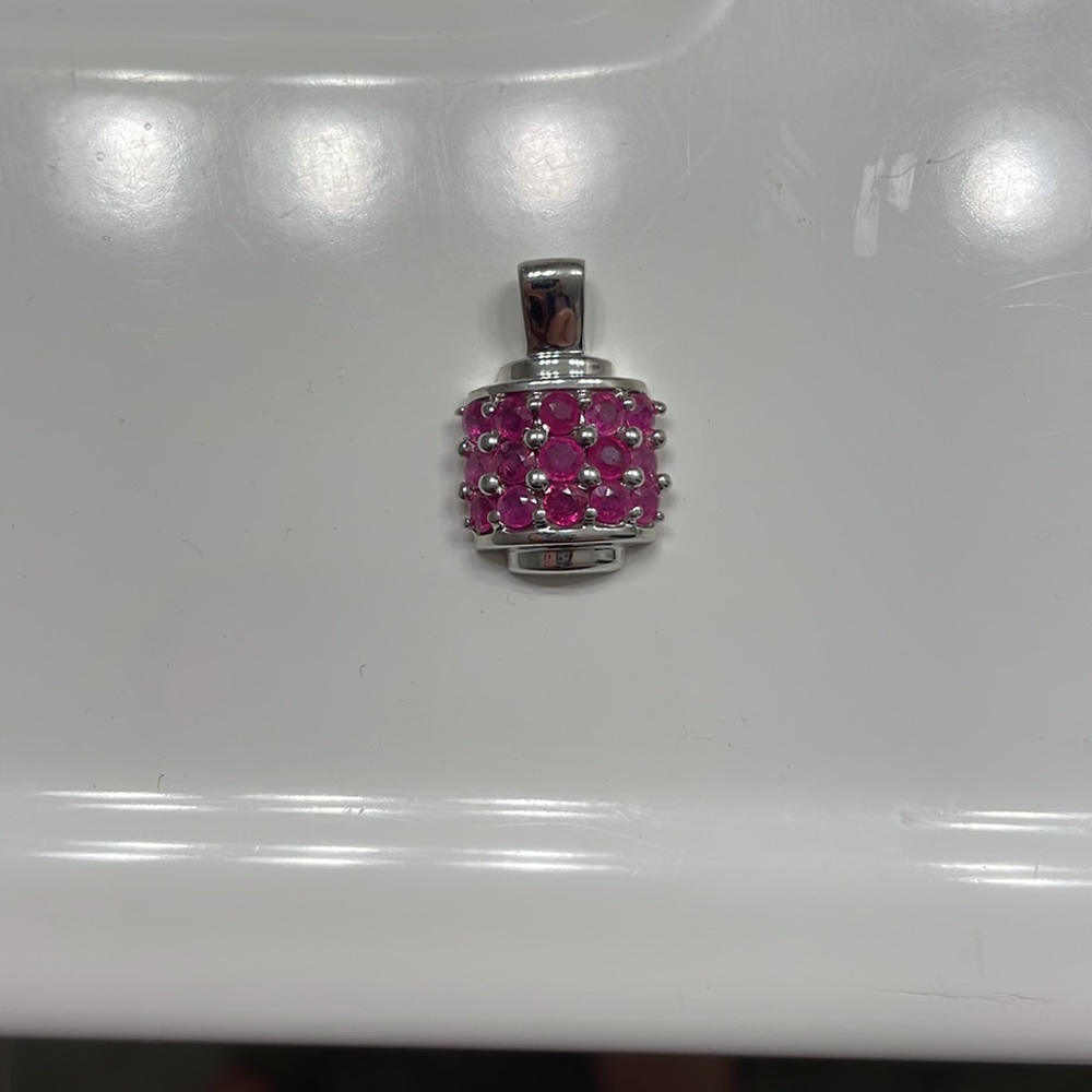 Silver Ruby Pendant - image 1